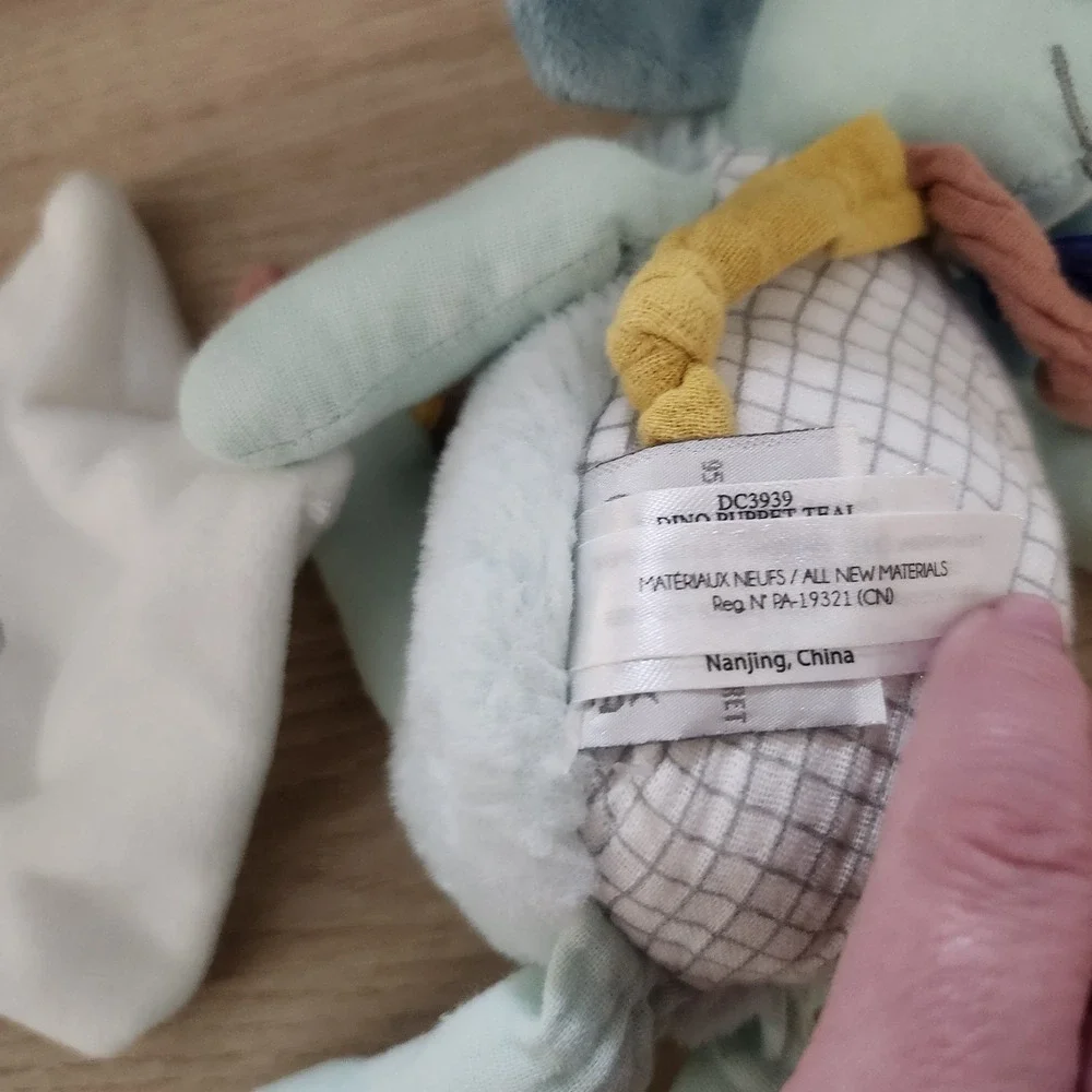 Doudou et Campagnie Paris Calinosaure‎ Dino Teal Doll Plush 10
